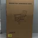 Poly Lumber Adirondack Chair with Cup Holder, All-Weather Resistant Outdoor Patio Chairs, Look Like Wood, Pre-Assembled Outdoor Fire Pit Chair for Pool, Deck, Backyard, Garden, Black