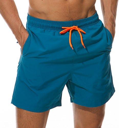 SILKWORLD Men's Swim Trunks Quick Dry Beach Shorts with Pockets, M SILKWORLD Men's Swim Trunks Quick Dry Beach Shorts with Pockets, M