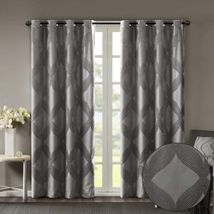 Sun Smart Bentley Total Blackout Window Curtains, 1 Panel 50x95 Charcoal