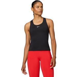Nike Women's Swoosh Sports Bra Tank (Medium Support) (Black/Black/White)