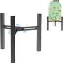 Adjustable Metal Drink Dispenser Stand Holder for 1-1.5 Gallon, Stable Beverage-Dispenser Stand for Indoor Outdoor (Without Drink Dispensers) (Midnight Black) (medium)