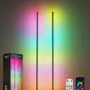 Corner Floor Lamp 2 Pack,Smart RGB LED Corner Lamp with Music Sync and 16 Million DIY Colors,App & Remote Control,Color Changing Standing Lamp for Bedroom, Living Room and Gaming Room(2 Pack)