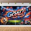 2 x USA Soccer Decorations Banner, Team USA Decorations, American Football Themed Decor, American Soccer Themed Decorative Banner for US Party Decorations, 71 x 43 Inch