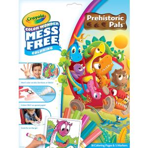 Crayola Color Wonder Prehistoric Pals, Dinosaur Coloring Pages, Mess Free Coloring for Toddlers, Dinosaur Toys, Toddler Travel Activity & Gifts
