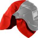 Jecery 2 Pcs Welding Helmet Cover and Helmet Bib Set, Welding Accessories with Press Fit Seal for Neck Protection, Fits Most(Classic,Orange)