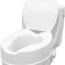PEPE Mobility - Raised Toilet Seat for Seniors 6 inch (Fits Round and Elongated up to 15"), Lid, Handicap Riser