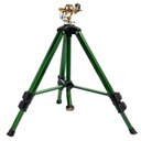 Hourleey Impact Sprinkler on Tripod Base, Heavy Duty Brass Sprinklers for Yard Lawn Garden, 0-360 Degree Large Area Coverage, 3/4 Inch Connector Extension Legs Flip Locks with Brass Sprinkler Head