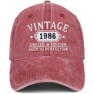 40th Birthday Gifts Women Men Vintage 1985 Embroidered Baseball Cap Gift Ideas Hat (One Size)