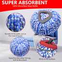 Spin Mop Replacement Heads Compatible with O Cedar RinseClean 2 Tank System, 6 Pack Mop Refills Microfiber Mop Replace Heads, Deep Cleaning for All Flooring, Machine Washable and Easy to Install