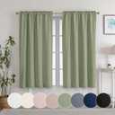 OWENIE 3D Embossed Sage Green Curtains 84 Inches Long 2 Panels Set, Balance Privacy & Light Filtering Modern Drapes for Living Room/Bedroom, Soft Rod Pocket Window Curtains, 2 Pcs Each 38 x 84 inch