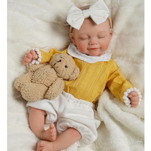 BABESIDE Full Body Silicone Reborn Baby Dolls - 12 Inch (Weight 3 lb) Weighted Full Silicone Realistic-Newborn Baby Doll Real Life Baby Dolls with Complete Accessories & Gift Box