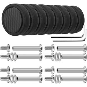 8 Pcs Replacement Luggage Rubber Wheels 2.17 inch, 55mm Suitcase Spinner Wheel Repair Repair Set, Wear-Resistant Trolley Casters (VA41, 55 mm)