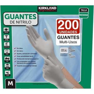 Kirkland Signature Nitrile Gloves, Box of 200, Medium for Health Care, Food Service, Home Other Uses, Medium