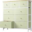 DUMOS 9 Drawer Dresser for Bedroom, Storage Organizer Chest of Drawers