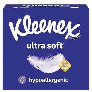 Kleenex Ultra Soft Facial Tissues, 8 Flat Boxes, 180 Tissues per Box, 3-Ply, 