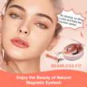 Magnetic Eyelashes Kit with Applicator Natural Look, Magnet lashes Pack Portable Reusable No Glue False Eyelashes Kit Easy to Wear Wispy Fluffy L11