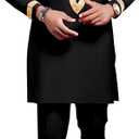 African Clothing for Men Full Sleeve Embroidery Shirts and Pants 2 Pieces Outfits Plus Size African Suit L