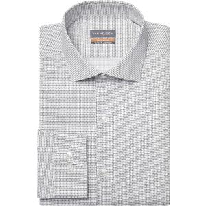 Van Heusen Men's Dress Shirt Slim Fit Stain Shield Stretch (14"-14.5" Neck 32"-33" Sleeve, Old Dark Mercury) XS
