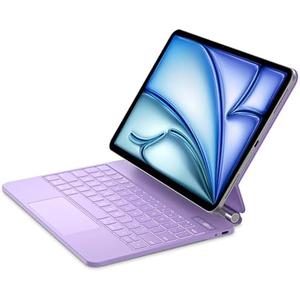 GOOJODOQ Magnetic Keyboard for iPad Air 11-inch (M2) 2024 & iPad Pro 11 inch (4th/3rd/2nd/1st) Gen 2022,iPad Air 5th/4th Gen 10.9",Click-Anywhere Trackpad with 7 Color Backlit Floating Keyboard-Purple