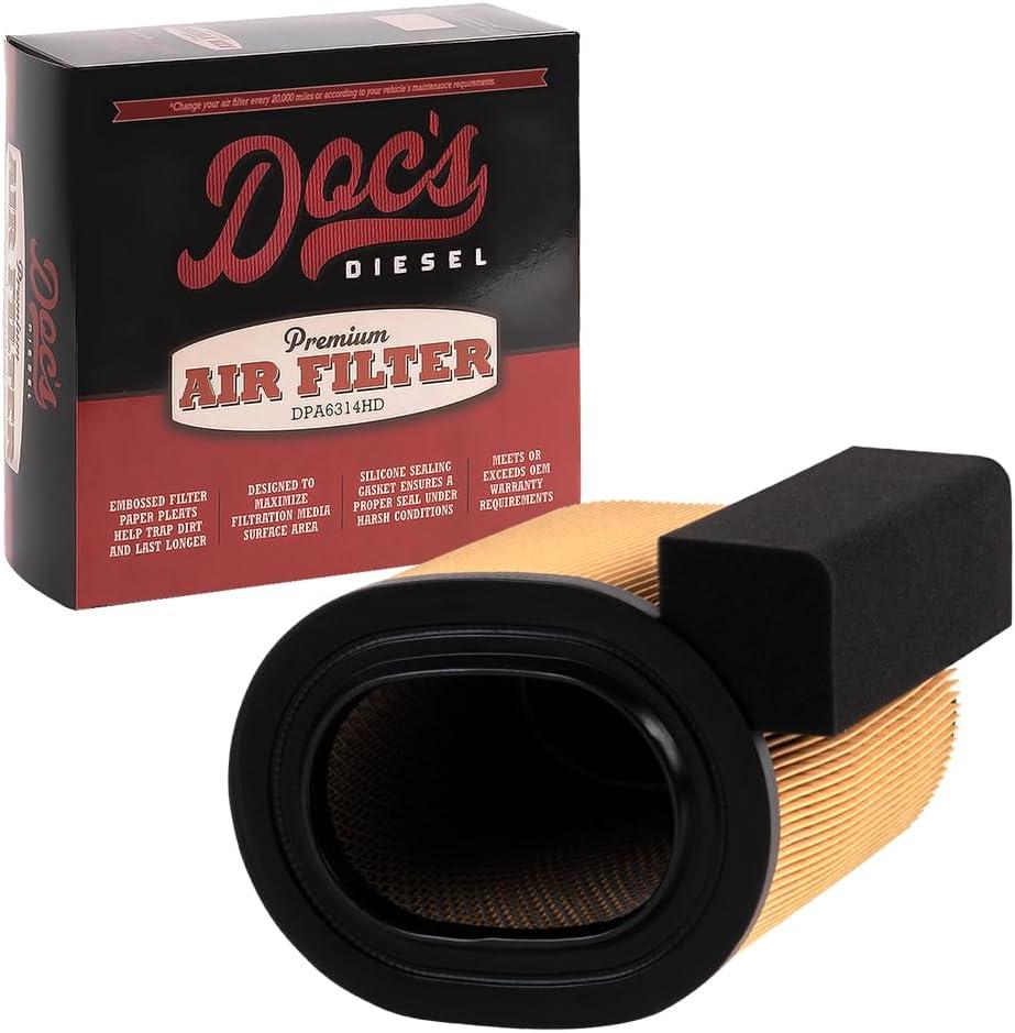 Doc's Diesel Engine Air Filter DPA10580 | Compatible with Ford 6.7L Powerstroke F250, F350, F450, F550 2017-2019 | Replaces FA1927