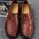 Asifn Men Casual Driving Shoes Leather Penny Loafers Slip Ons Outdoor Boat Walking Comfortable Walking Flats Breathable Brown(11.5 M US)