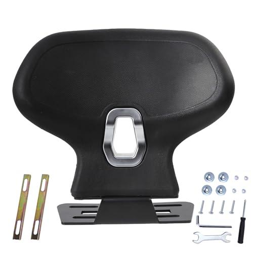 Mokuo C-Shape Motorcycle Backrest - Universal Easy-Mount Base, Comfortable Body-Hugging Support with PU Foam, Fits ATV Scooter Cruiser Moped & Bike