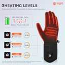 SAVIOR HEAT Heated Glove Liners, Ultra-Thin Rechargeable Electric Gloves, Full Hand & Fingertip Heating (X-Small-Small)