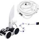 MAKHOON Upgrade Pool Pressure Side Sweeper: Professional Solution for Cleaning Your Swimming Pool (Four Wheels are Better Than Three)