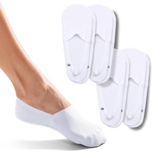 ONDO Organic No Show Cotton Socks – Invisible, Non-Slip, Soft Comfortable Toe – Men & Women – 4-Pack
