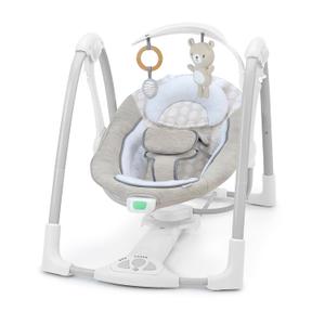 Ingenuity ConvertMe Swing-2-Seat, 5 Swing Modes, Vibrations, Music, USB PowerAdapt Cord,-Toy Bar - Wynn