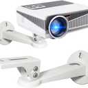 2-Be-Best Mini Projector Wall Mount 360 Rotation 7.8 Length 11 lbs Load Projector Wall Mount White