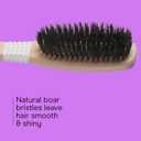 Conair Boar Bristle Hair Brush for Women, Natural Wood Handle Styling Brush for Sleek Slick Back Hair, Reduces Frizz, Adds Shine, Smooths & Detangles All Hair Types