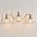 XIEDUN Brushed Nickel Bathroom Vanity Light Fixture 3 Light Vanity Lights for Bathroom Vanity Light Fixtures
