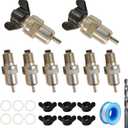 8Pcs Automatic Rabbit Nipple Waterer Chicken Water Nipples Metal Chick Waterer Quail Watering System Animal Supplies Pet Supplies (Stainless Steel, 8pcs)