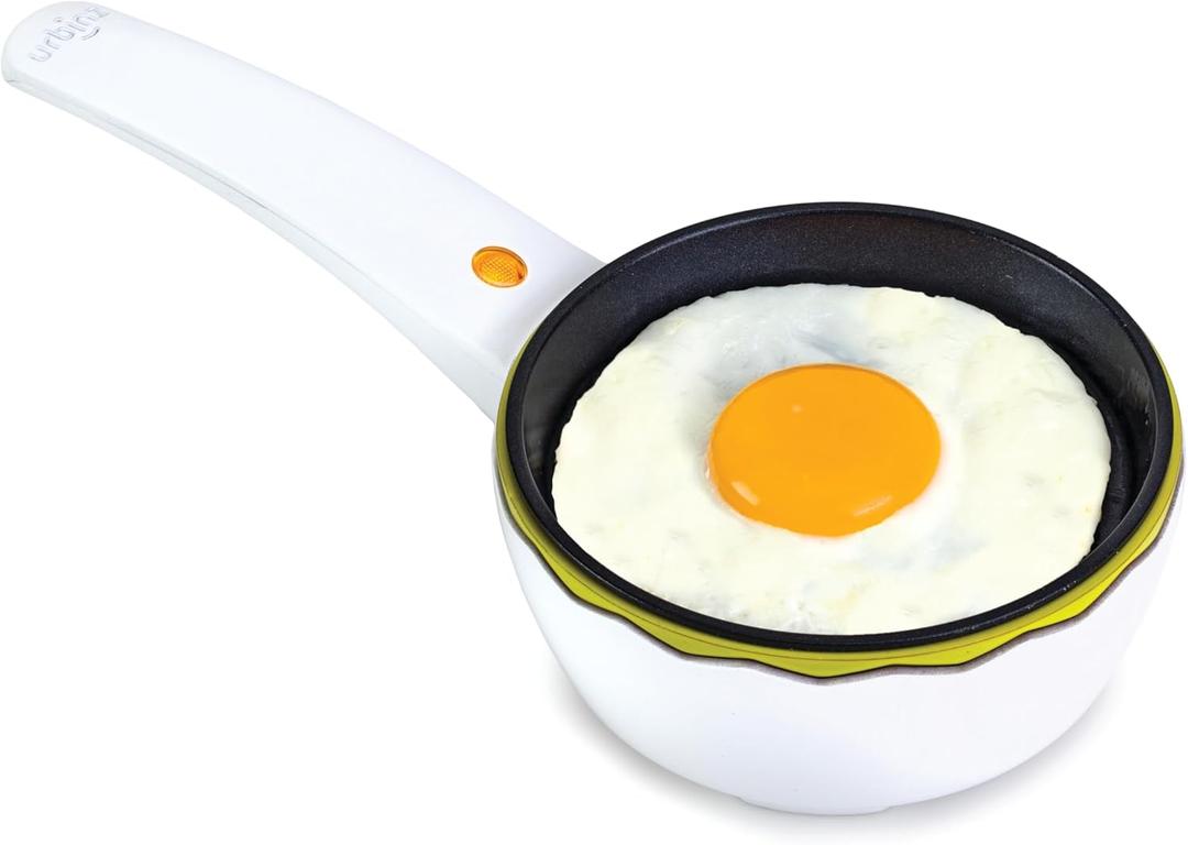 Mini Electric Fry Pan  Fun Egg Shape  Non-Stick Coating, Easy to Clean  Great for Families, Kids, Dorms, Apartments, RVs  Gift for Holidays, Birthdays, Weddings
