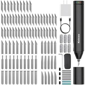 Kniceo Ultrasonic Knife Lite1(No batteries, unable to charge),40W 2-in-1 Ultrasonic Cutter & Sander – Corded Power with 4 Type Blades + Polisher, 5-Speed for 3D Prints, Wood, Plastic | Perfect for Beginner & Pro Makers