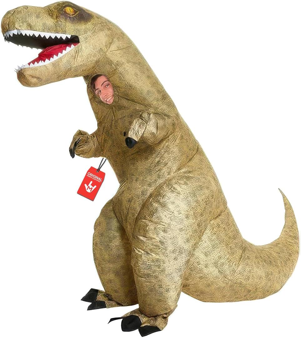 Morph Jurassic Inflatable Dinosaur T-Rex Fancy Dress Costume Unisex - One size fits most