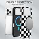 Mokiy TPU Phone Case for iPhone, MagSafe Wireless Charging Compatible, Shockproof Slim Fit Protective Cover with Anti-Yellowing & Raised Camera Protection (Grid 1, iPhone 17 Pro Max(6.9"))