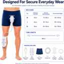 Reusable Urine Bags for Men Underwear 2PCS 500ML Leg Urine Bags, Breathable Cotton Incontinence Urinal Device, Leak-Proof Portable Urinary Collector for Elderly Travel Bed Camping