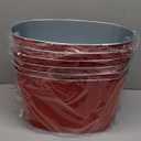 Hicarer Set Of 6 Galvanized Ice Bucket Galvanized Tub Ice Bucket for Parties Metal Beverage Buckets with Handles Wine Beer Champagne Vintage Buckets for Cocktails Mimosa Bar Supplies with Scoops