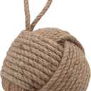 Nautical Doorstop Rope Sailor Knot Decorative Jute Under Mount Handmade Door Stopper with Handle for Floor by The Metal Magician (5" Jute (Natural Color))