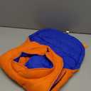 Lelepet Reversible Dog Coat Waterproof Dog Jacket Windproof Puffer Vest for Winter Warm Lightweight Coats for Dogs Adjustbale Hook & Loop Pet Apparel with Leash Hole, French Bulldog, Orange, Large