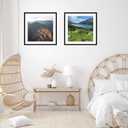 JCJMY 24x24 Picture Frame Set of 2 Black with 20x20 Mat, Display Photo 20x20 with Mat or 24 x 24 Without Mat, Wall Hanging Large 24x24 Poster Frame with Shatter Resistant Plexiglass, 2 Pack, Black