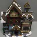 MOMENTS IN TIME Christmas Village Building, Bed and Breakfast with LED Lights - Battery Operated (not Included) (8.5" H x 8.3" W x 5.5" D)