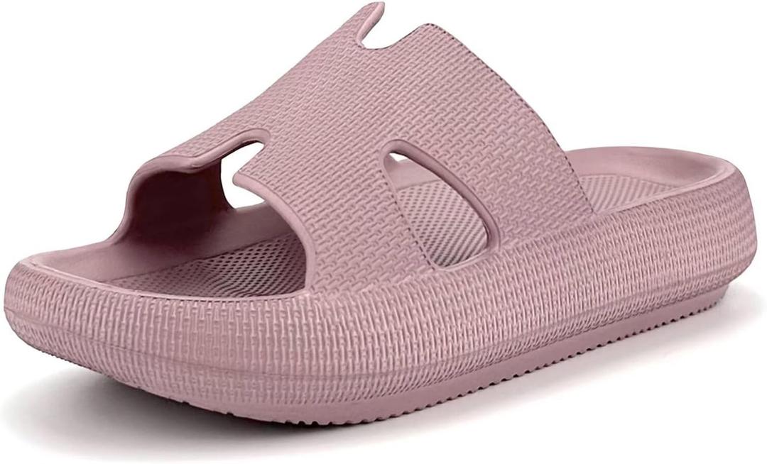 Scecocrs Cloud Pillow Recovery Slides for Women,Womens H-starp Platform Comfortable Memory Foam Arch Support Sandals,Waterproof EVA Cushioned Cushion Slippers for Beach Shower Bathroom Pool