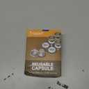 Reusable Capsules for Nespresso OriginalLine - 6pcs Refillable Coffee Pods,Stainless Steel Cups Compatible for Nespresso OriginalLine Machine (6Pods+100pcs Lids+Storage Board)