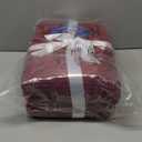 Bedsure Gentlesoft 100% Cotton Blanket Queen Size for Bed - Breathable and Soft for Summer, Thick Cozy Waffle Weave Blanket Gifts for Women, Burgundy, 90x90 Inches