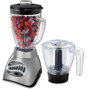 Oster Classic Series 16 Speed Blender with Food Chopper and Glass Jar Brushed Nickel