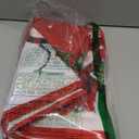 EKOREST Snowman Christmas Tree Skirt 48 Inches, Red Backgrond Snowflake Pencil Tree Skirt, Winter Xmas Tree Mat Decorations for Home Party Holiday Decorations