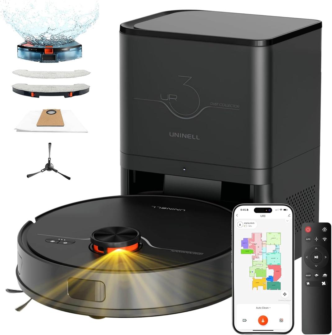Robot Vacuum and Mop 7000Pa LiDAR Self-Empty Station | Robot Vacuum Ultra quiet cleaning, Alexa voice control, customizable no-go zones for multi-floor households carpets pet hair